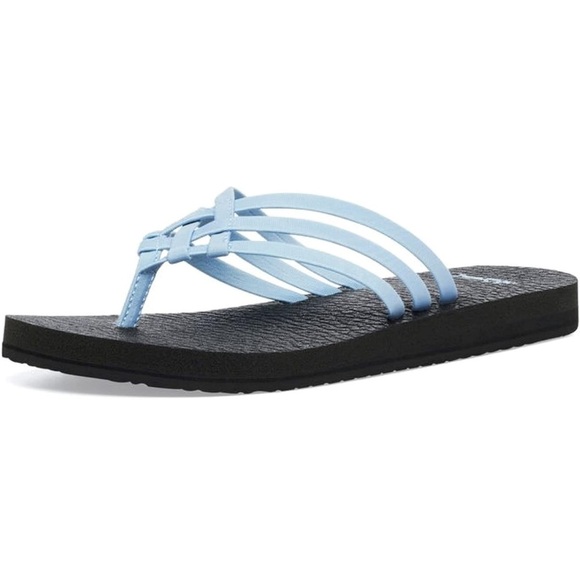 Sanuk Women's Yoga Sandy Flip Flop Sandals Clear Sky Blue Size 11 - Picture 1 of 13